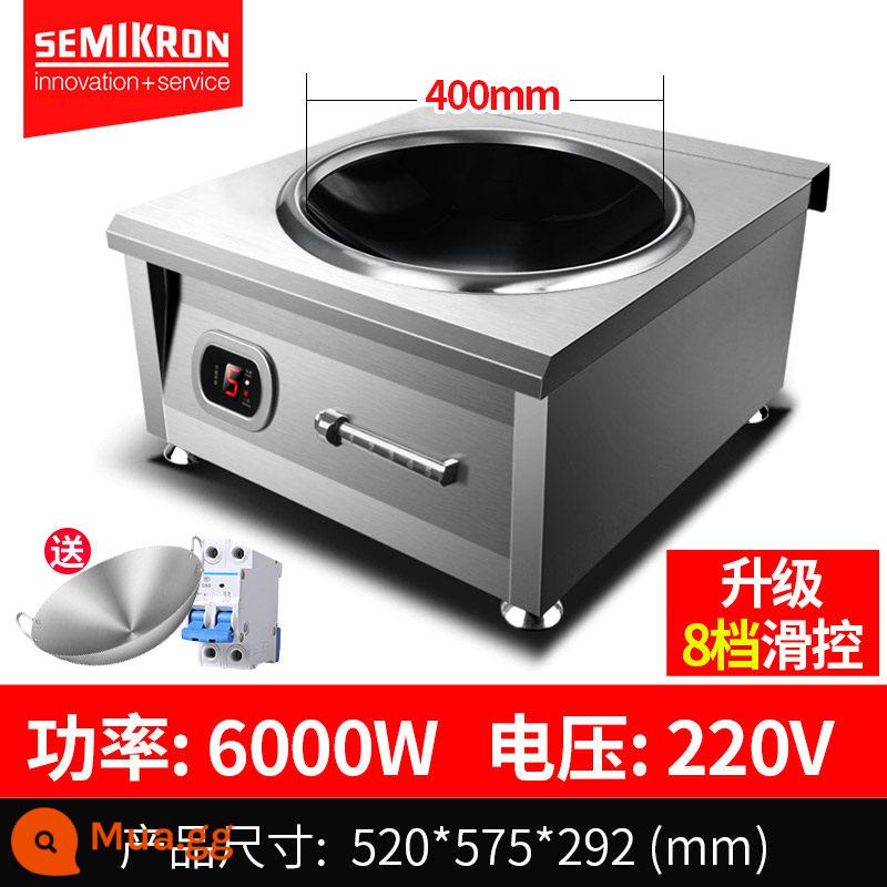 Bếp điện từ thương mại Semikron phẳng 5000w thương mại bếp điện từ công suất cao 6000w bếp súp xào 5KW - Lò lõm 6KW 220V (loại tủ)