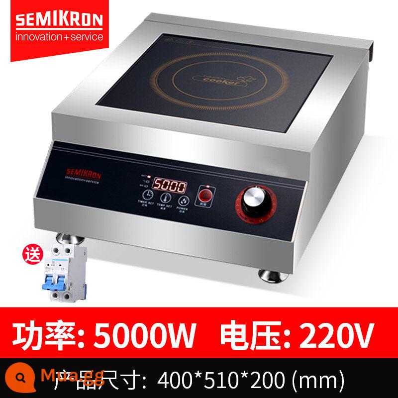 Bếp điện từ thương mại Semikron phẳng 5000w thương mại bếp điện từ công suất cao 6000w bếp súp xào 5KW - Lò sưởi mở núm 5KW