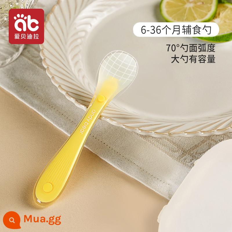 Muỗng silicone cho bé sơ sinh cho bé ăn nước thìa nhỏ bộ đồ ăn trẻ em ăn thức ăn không chủ yếu bát đầu mềm thìa silicone mềm - 70°Thức ăn/thìa không chủ yếu [6-36 tháng] (bao gồm hộp bảo quản)