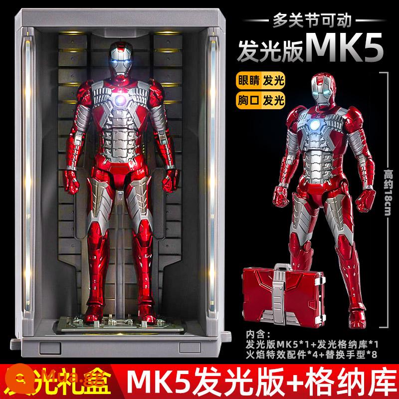 Zhongdong mk50 Iron Man đồ chơi mô hình Marvel Avengers 3 con rối cậu bé mô hình trang trí 7 Mark 85 - Sản phẩm mới〖Bộ hộp quà chiếu sáng〗MK5 Iron Man + Gnaku