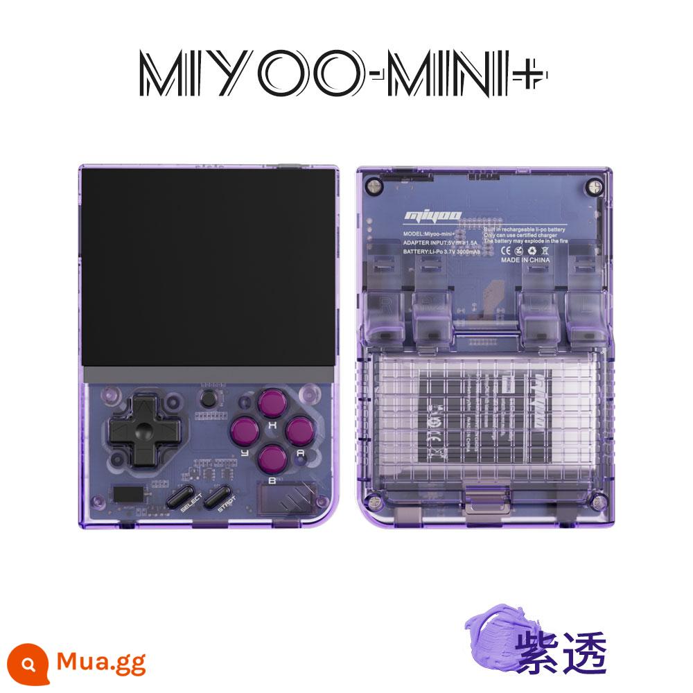 MIYOO Mini + trò chơi điện tử mini cầm tay trò chơi cầm tay mã nguồn mở retro gbaFC arcade cổ điển hoài cổ cầm tay - Phim 64G+ trong suốt màu tím còn hàng