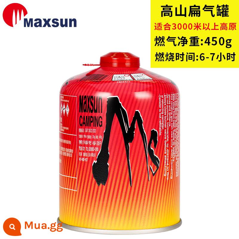 Xung tươi ngoài trời phẳng bình gas di động cao nguyên núi cao dã ngoại cắm trại bếp gas gas butan gas - [Pulse Fresh] 4 Bình xăng Red Plateau 450g (có sẵn trong kho và giao hàng trong vài giây).