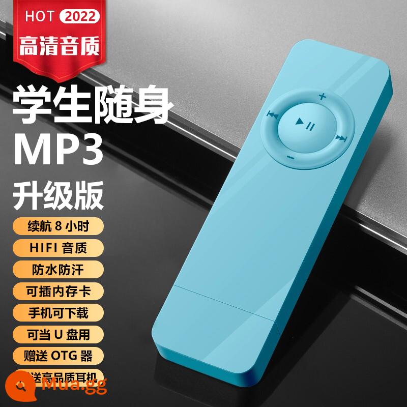 Phiên bản dành cho sinh viên Máy nghe nhạc mp3 Walkman MP4 nghe tiếng Anh nghe đọc mẫu đọc tiểu thuyết nghe hát hiện vật chuyên dụng - Màu xanh [phiên bản nâng cấp]