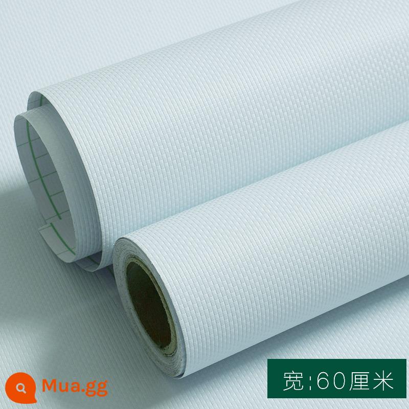 Nhựa PVC Tự Dán Giấy Dán Tường Phòng Ngủ Giấy Dán Tường Ins Đồ Nội Thất Đổi Mới Boeing Phim Dán Ký Túc Xá Sinh Viên Đồng Bằng Dán Tường - Tơ lụa chạng vạng màu xanh nhạt 5/10 mét