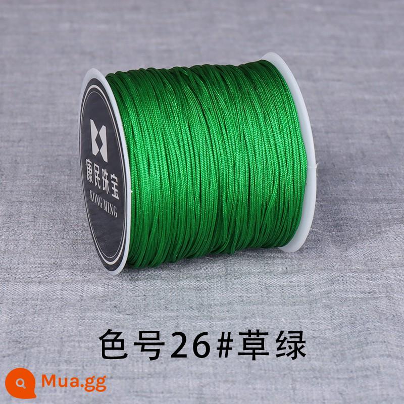 Jade Line số 72 dây dệt dây 手 Dòng tay tái sinh dây đeo dây đeo dây đeo dây đeo dây đeo dây đeo dây đeo - Màu xanh cỏ (26#) ■Số 72 0,8mm/khoảng 50 mét