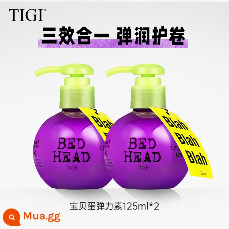 TIGI baby egg elastin nữ tóc xoăn dưỡng ẩm chống xoăn cứng tạo bọt tạo bọt tóc mousse bong bóng - [(Trứng em bé đàn hồi 125ml*2-)]