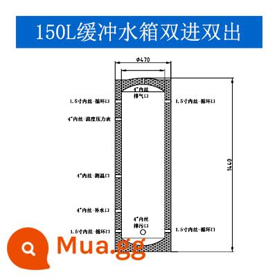 Áp lực cách nhiệt 304 Thép không gỉ Trung tâm Không khí -Lưu trữ năng lượng Năng lượng Năng lượng Năng lượng Năng lượng tái chế - 150 chu kỳ đôi + bộ phụ kiện đầy đủ