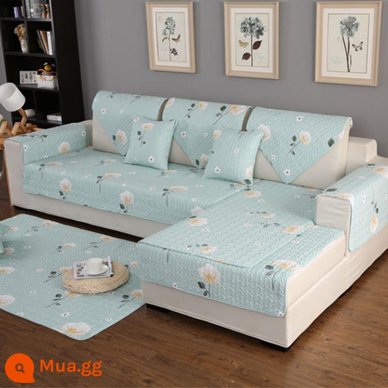 Đệm Sofa Cotton Giá Đặc Biệt Giải Phóng Mặt Bằng Bắc Âu Đơn Giản Bốn Mùa Đa Năng Vải Cotton Chống Trơn Trượt Tựa Lưng Khăn Mùa Đông Mục Vụ - lãng mạn