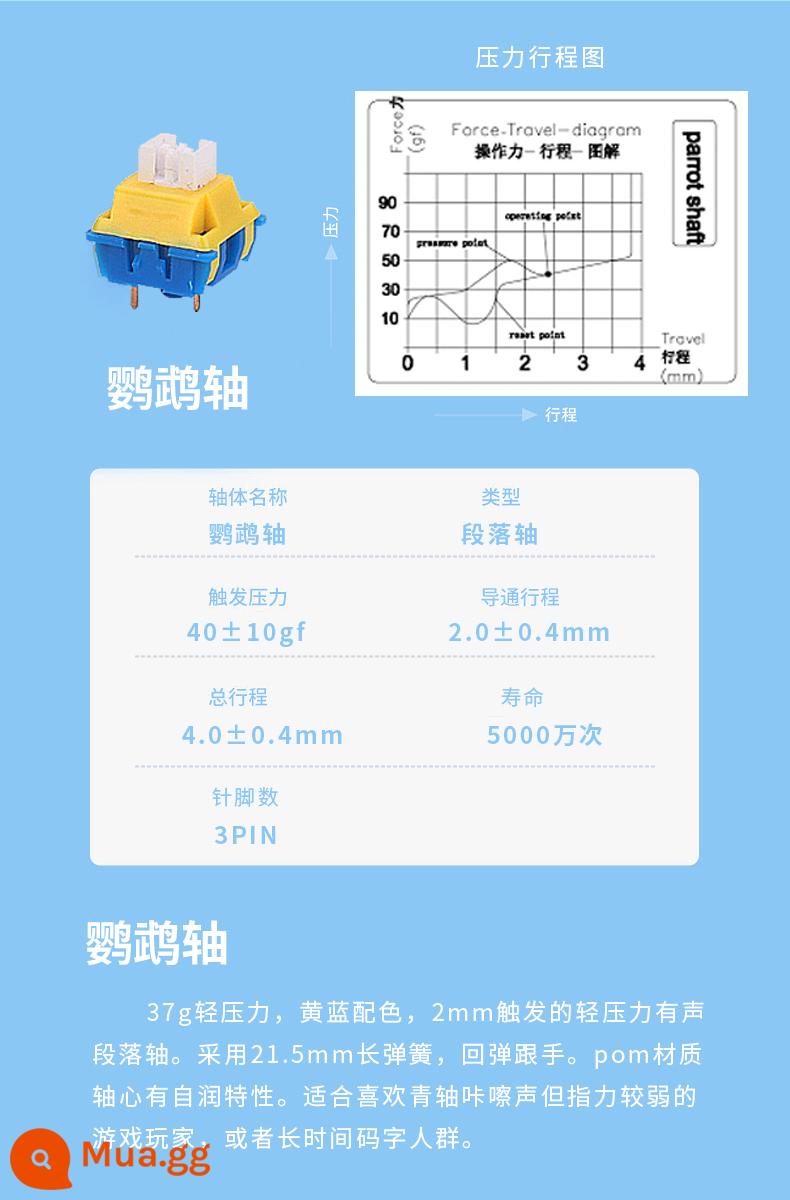 Trục đào câm tốc độ cao trục vôi trục gấu trúc trục neon trục bạc nhanh trục rồng đỏ trục saphia thân trục chanh mỏng - Trục vẹt [gửi trục kéo + kéo chìa khóa]