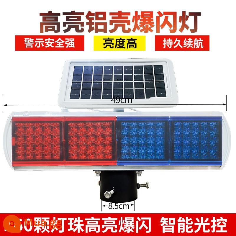 Cảnh báo năng lượng mặt trời đèn nhấp nháy đèn chướng ngại vật hai mặt LED xây dựng đường an toàn đèn nhấp nháy ánh sáng mạnh sạc - Đèn nhấp nháy hai mặt vỏ nhôm có độ sáng cao