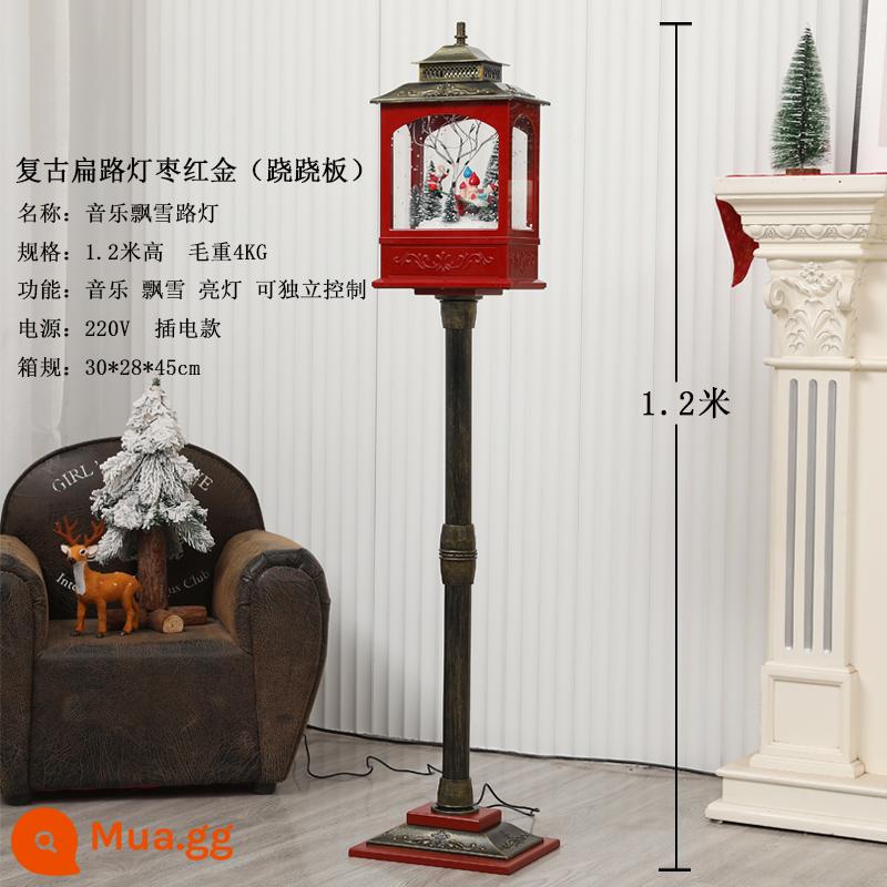 Trang trí Giáng sinh Nhạc điện nổi Đèn đường tuyết dưới Snow Lantern Mua sắm trung tâm mua sắm sảnh - bập bênh táo tàu 1,2m