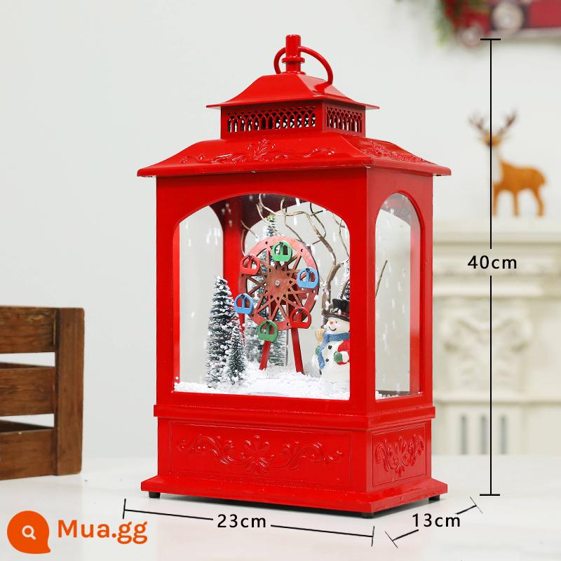 Trang trí Giáng sinh Nhạc điện nổi Đèn đường tuyết dưới Snow Lantern Mua sắm trung tâm mua sắm sảnh - Bánh xe đu quay màu đỏ đèn lồng phong cách cổ điển