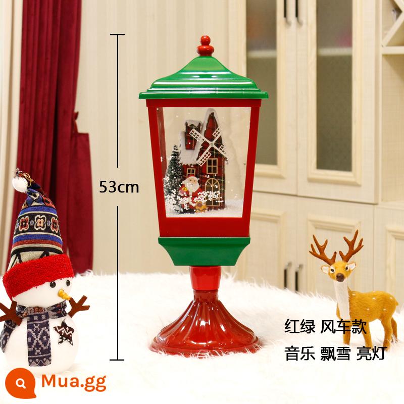 Trang trí Giáng sinh Nhạc điện nổi Đèn đường tuyết dưới Snow Lantern Mua sắm trung tâm mua sắm sảnh - Đèn bàn nhỏ chong chóng màu đỏ và xanh lá cây Giáng sinh