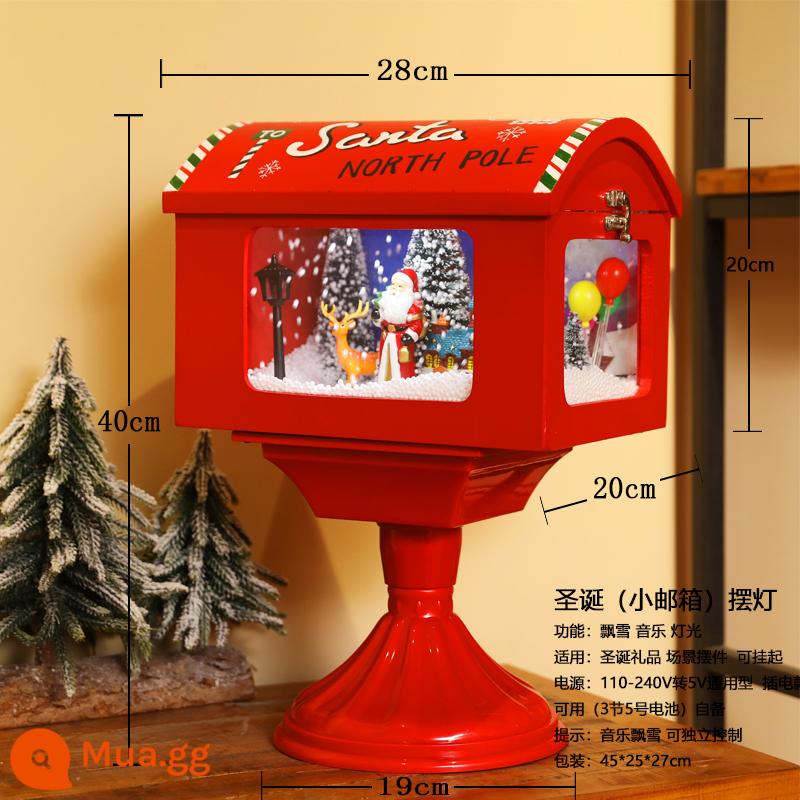 Trang trí Giáng sinh Nhạc điện nổi Đèn đường tuyết dưới Snow Lantern Mua sắm trung tâm mua sắm sảnh - Hộp thư Giáng sinh nhỏ có đèn