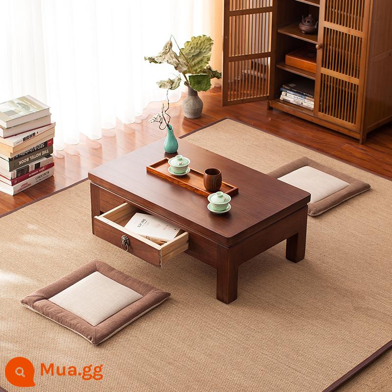 Phong cách gỗ rắn cricket cricket tatami bàn cà phê hiện đại Dwarf Table Taichung -Phong cách Tea Tea Bàn nhỏ - Màu óc chó 50*40*30