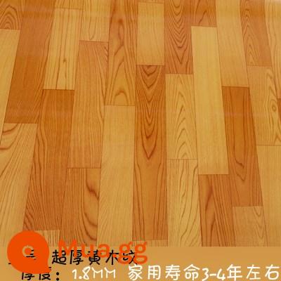 Shop có sàn chống trượt lót sàn giấy phòng ngủ nữ keo pvc phủ sàn da dày chống thấm nước chống mài mòn - Vân gỗ màu vàng cực dày