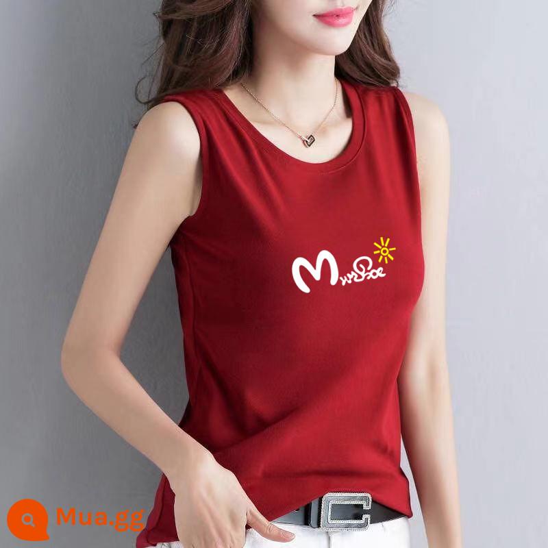 100% cotton áo khoác mùa hè của phụ nữ áo khoác ngoài kích thước lớn rời che bụng màu trắng treo phù hợp với áo không tay thích hợp - chữ M màu đỏ