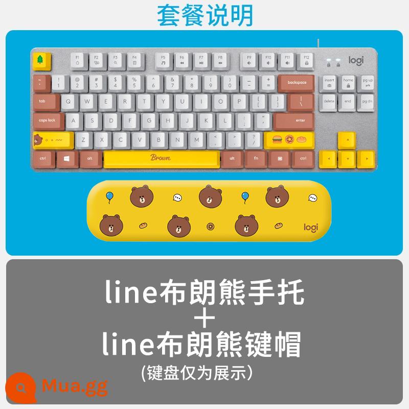 Logitech Linefriends Brown Bear CƠ KHÍ CƠ KHÍ - LINE Palm Rest + Keycaps gấu nâu Số lượng giới hạn 1.000 chiếc