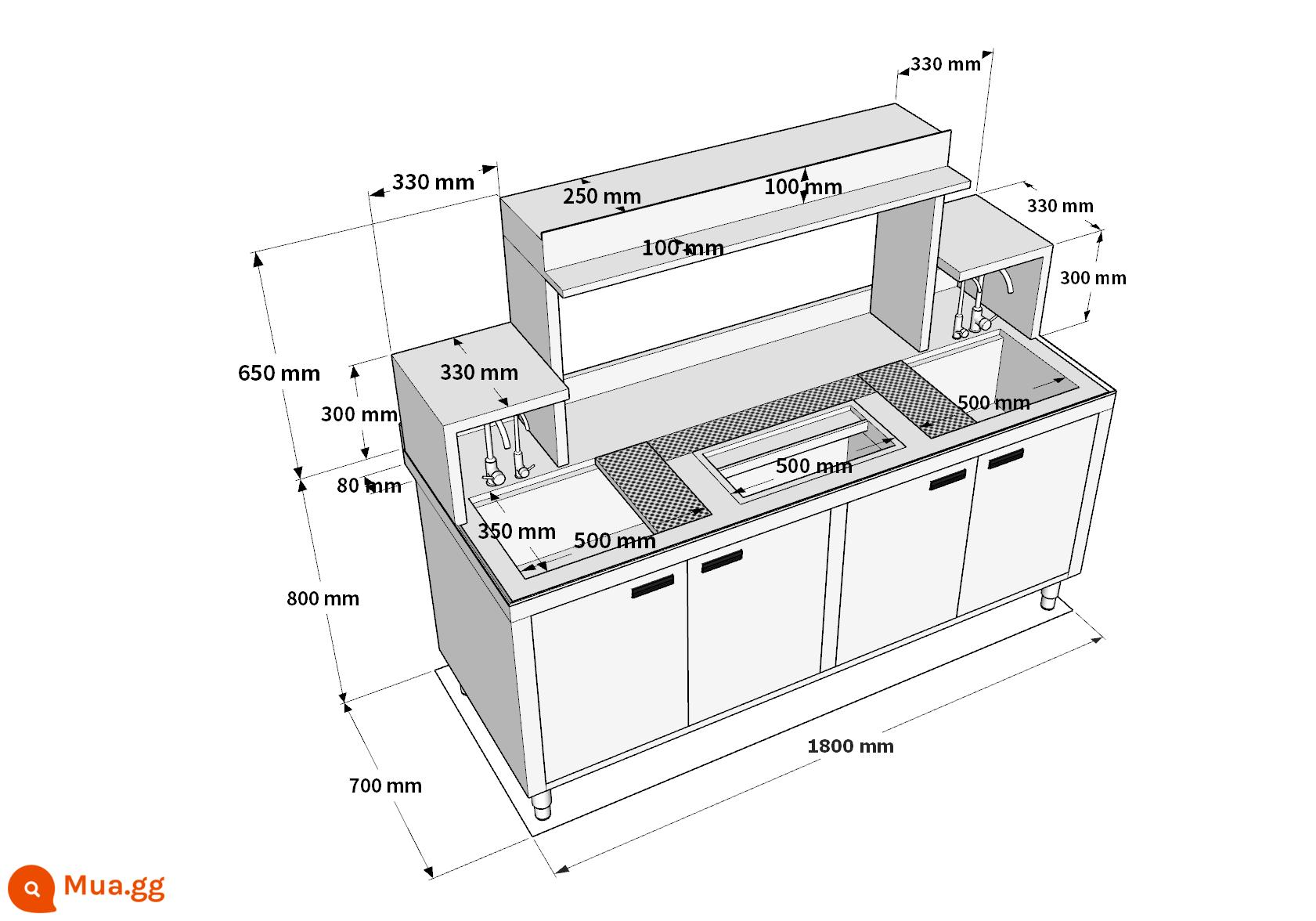 Quán trà sữa trọn bộ thiết bị bàn nước quầy bar bàn thao tác quán trà sữa thương mại tủ lạnh cấp đông bàn làm việc tủ lạnh nước 2 nhiệt độ - Bể bơi đôi nhiệt độ thường 1,8m mới