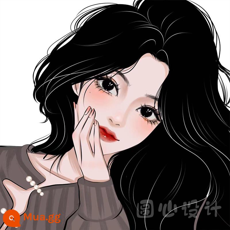 Tay hình avatar tùy chỉnh của phi hành đoàn ban đầu của Arter Arter của WeChat Avatar Vẽ tranh Avatar Cặp đôi thiết kế phim hoạt hình - Mộ Đồng Phong