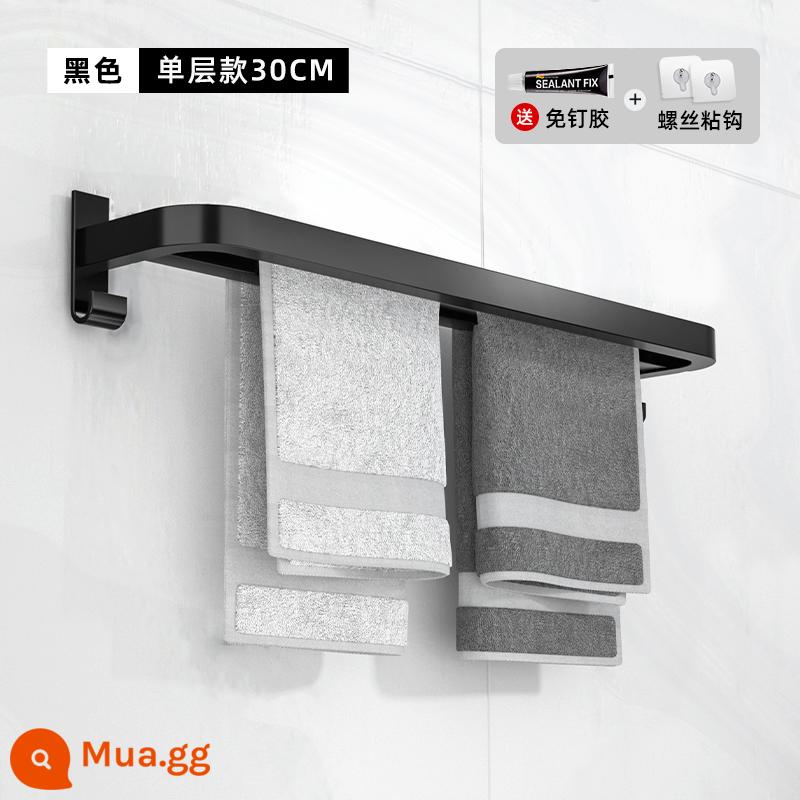 Kệ nhà tắm giá rẻ đấm phòng tắm tắm toilet vệ sinh bàn rửa treo tường kệ đựng đồ treo tường - giá treo khăn màu đen