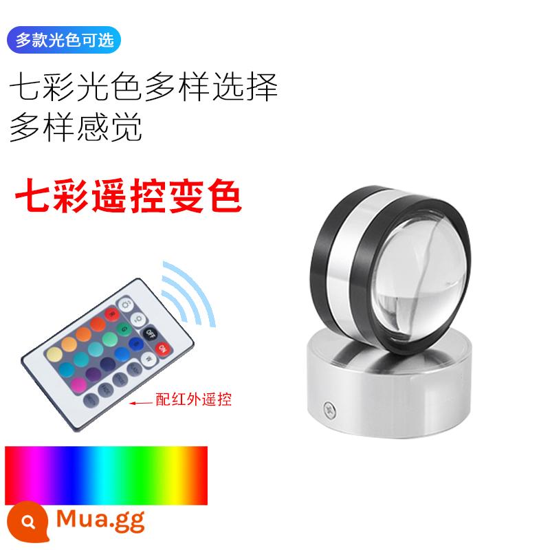 Sáng Tạo Đèn Tường LED Màu Đèn Khách Sạn KTV Tivi Phòng Khách Nền Trang Trí Tường Hành Lang Lối Đi Đèn Đèn Ngủ - 6W hai mặt nhiều màu sắc với điều khiển từ xa