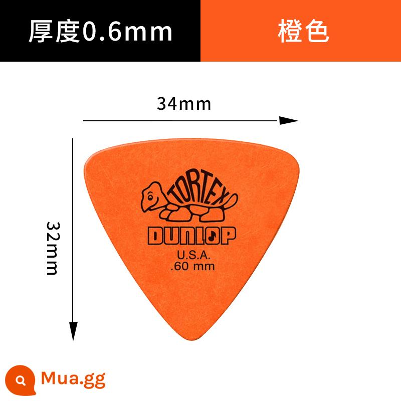 Dunlop Dunlop Tortex Triangle 431R tam giác lớn rùa nhỏ picks guitar mờ - Cam 0.6mm