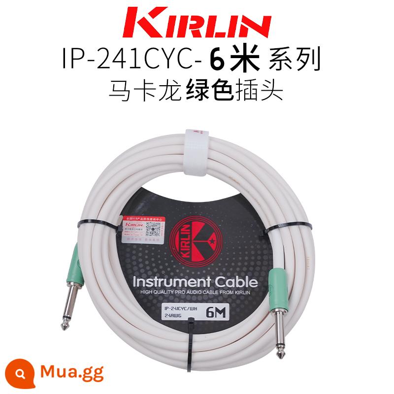 Kirlin Colin Guitar Circuit Circuit Circuit -kết nối nhạc cụ xuất bản âm thanh Capital Capital Audio Cáp Guitar Audio - 6 mét phích cắm màu xanh lá cây macaron