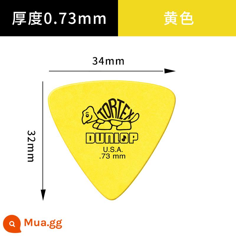 Dunlop Dunlop Tortex Triangle 431R tam giác lớn rùa nhỏ picks guitar mờ - Vàng 0,73mm