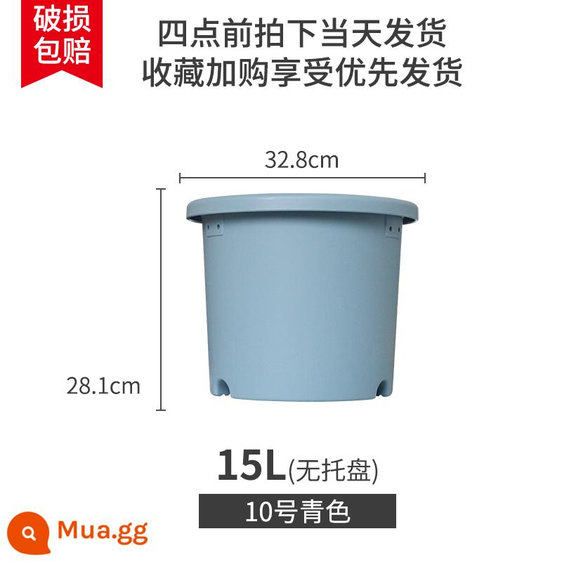 IRISDeepot Bắc Âu điều khiển đơn giản gốc nhựa gallon nồi hoa hồng tú cầu vàng Ge Alice chậu hoa nhựa - Peacock Blue số 10 Cyan