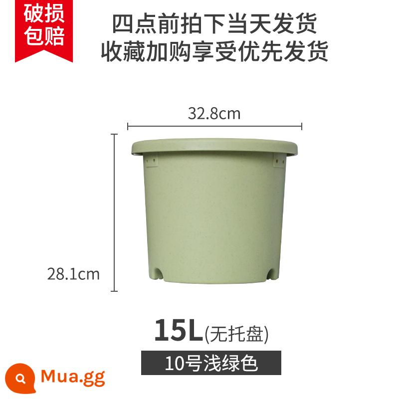 IRISDeepot Bắc Âu điều khiển đơn giản gốc nhựa gallon nồi hoa hồng tú cầu vàng Ge Alice chậu hoa nhựa - Xanh ngọc lục bảo số 10 xanh nhạt