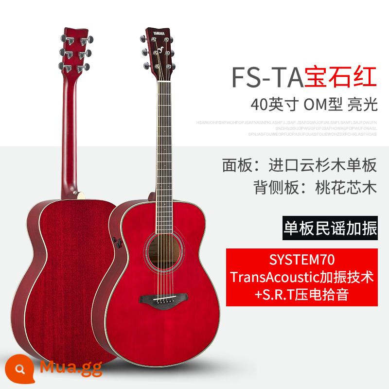 Đàn Guitar Yamaha Yamaha FG830/FSX850 Chính Hãng Hộp Điện Đơn Ban Dân Gian Fingerstyle Mới Bắt Đầu Đàn Guitar - FS-TA đỏ ruby ​​40 inch (mẫu hộp điện rung)