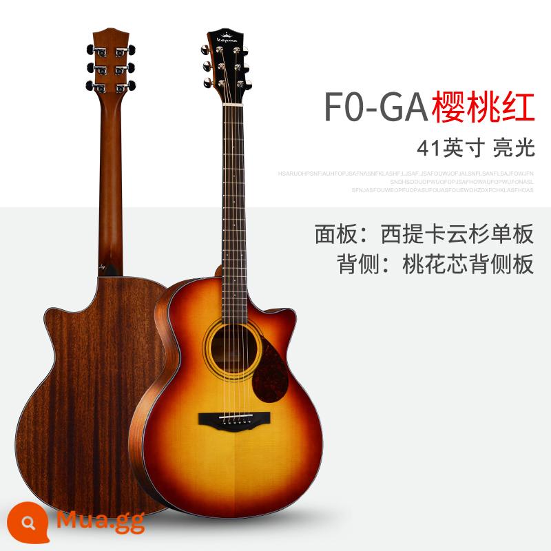 Kepma Kama Guitar Folk Powder F2/F0/F1/G1/A1/B1 Junior Scholars FS36 - [41 inch]F0-GA màu đỏ anh đào