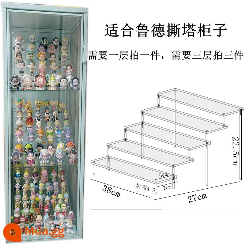 Acrylic Trong Suốt Nhiều Lớp Thang Kệ Mô Hình Anime Mô Hình Xe Ô Tô Mù Hộp Lưu Trữ Nước Hoa Đỡ Tùy Chỉnh - Năm tầng, tổng chiều dài 38, tổng chiều rộng 27, tổng chiều cao 22,5