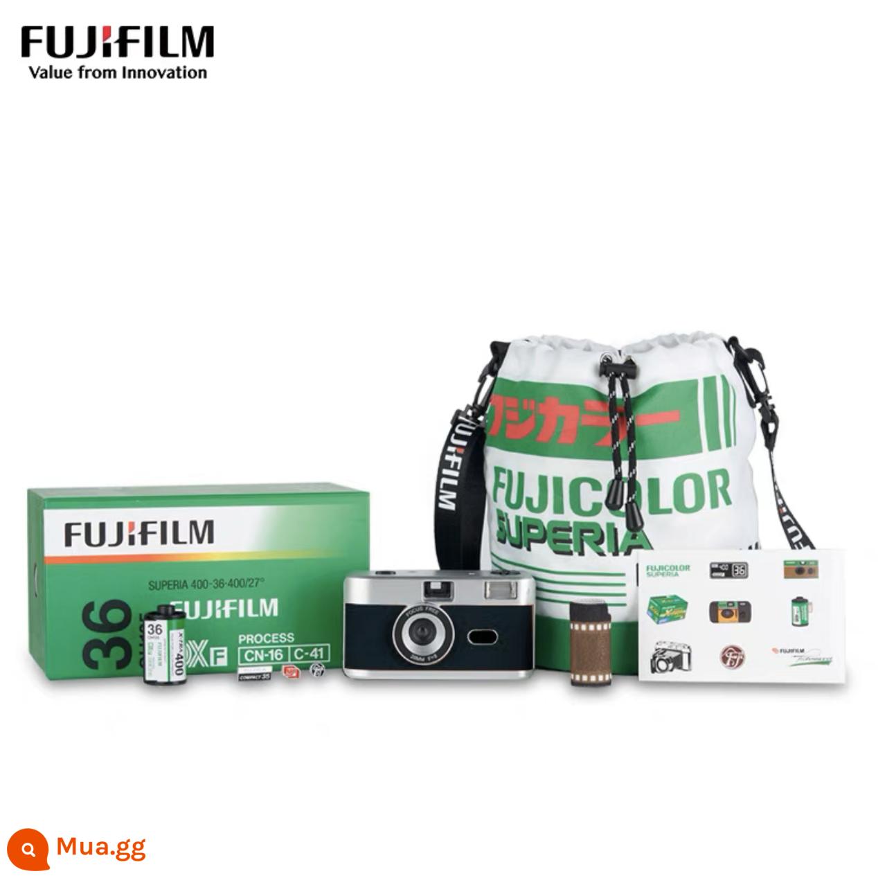 Fuji X-TRA400 Retro Fool Pickup Hộp Quà Máy Ảnh Phim Không Dùng Một Lần Phim Có Thể Thay Thế Quà Tặng Sinh Nhật - Hộp quà đón ánh sáng đen