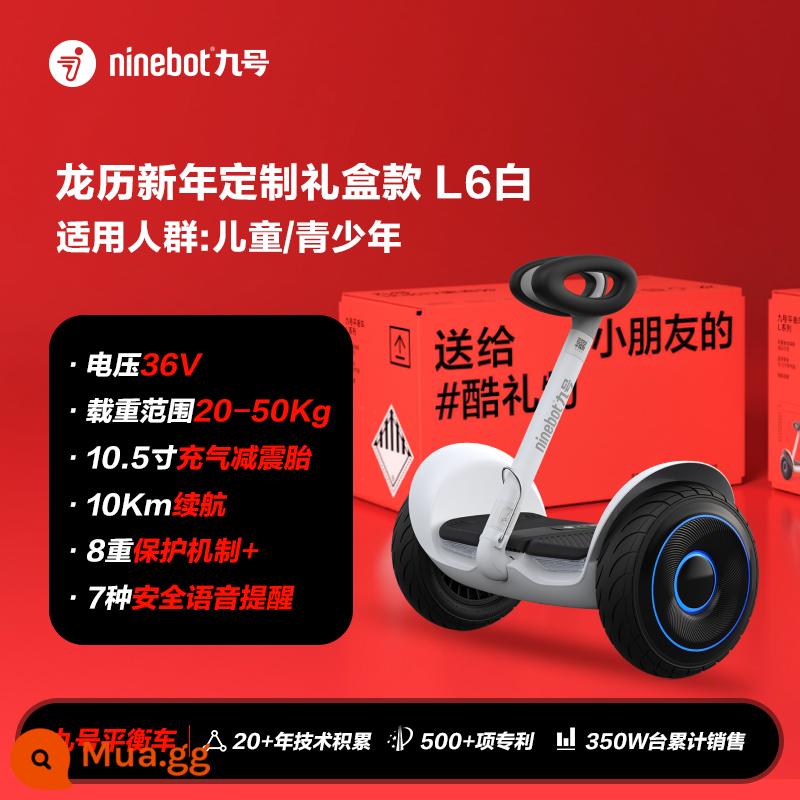 Ninebot Electric No. 9 Xe cân bằng L6 Điều khiển chân thông minh cho trẻ em 6 đến 12 tuổi LC2 Người lớn L8 Flagship - [36V trắng] Mẫu tùy chỉnh L6 Năm Rồng