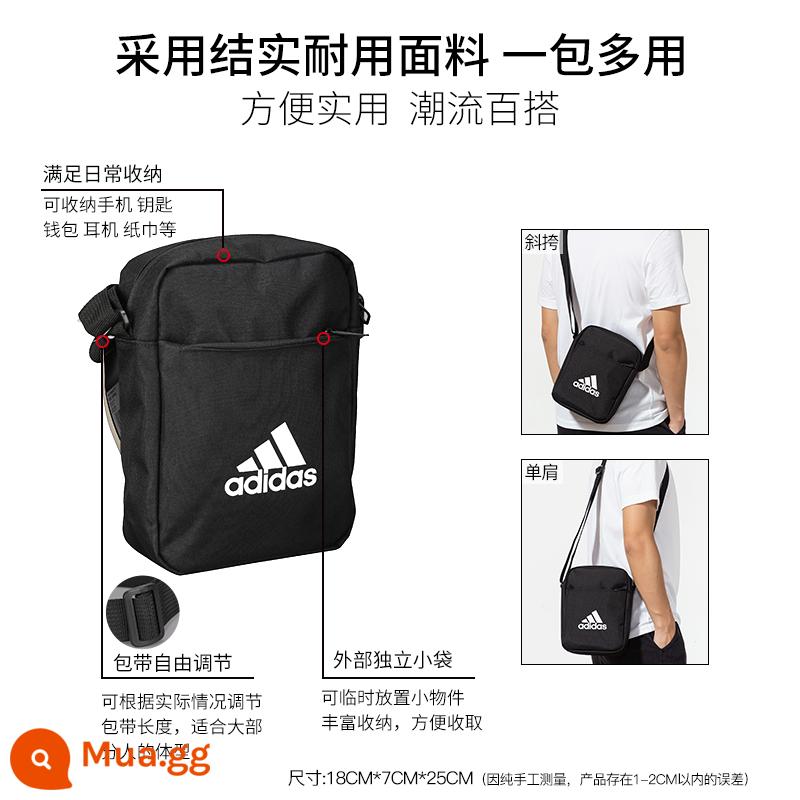 Túi đeo chéo adidasAdidas dành cho nam và nữ thể thao chạy bộ ngoài trời công suất lớn túi đeo vai đa chức năng túi đeo ngực - ED6877 đen