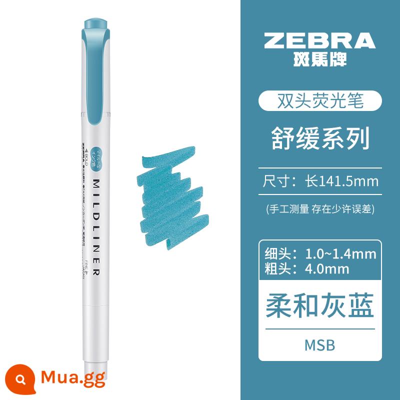 [Tự vận hành] Bút dạ quang mềm hai đầu dòng Mildliner dòng Zebra (ZEBRA) bút đánh dấu dòng đơn sắc bút đánh dấu học sinh WKT7 - Màu xanh xám mềm mại/MSB