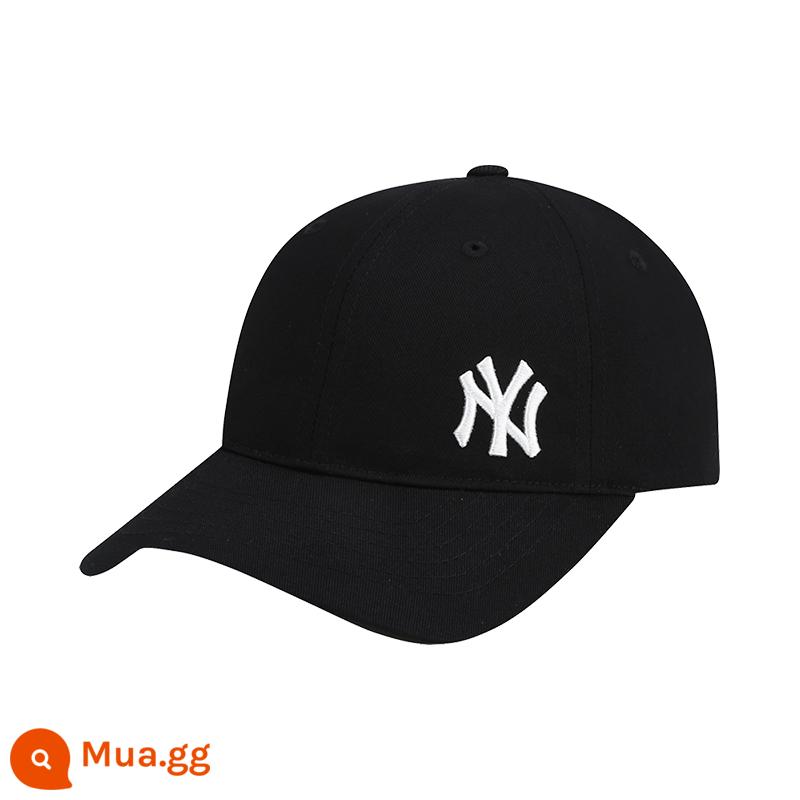 [Tự vận hành] Mũ bóng chày nam nữ MLB Hàn Quốc bên NY tiêu chuẩn cặp đôi che nắng mũ bóng chày mũ mềm - đen