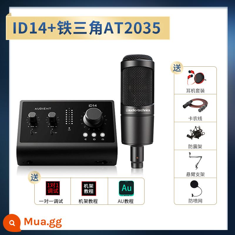 Audient/Orton ID4 ID14 MKII Ghi âm chuyên nghiệp Dubbing Truyền phát trực tiếp Thẻ âm thanh bên ngoài - iD14+ Audio-Technica AT2035