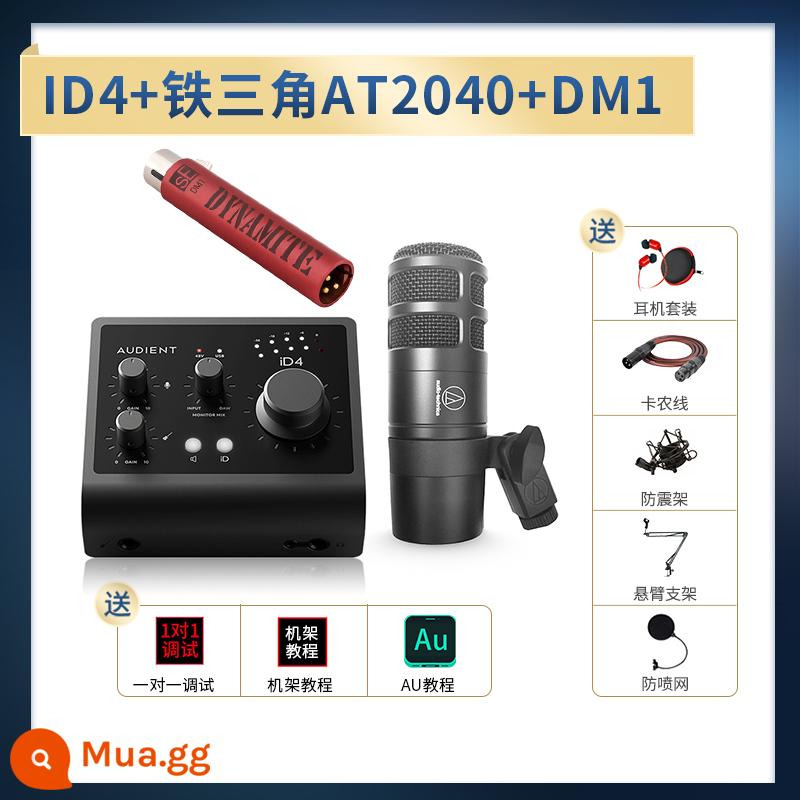 Audient/Orton ID4 ID14 MKII Ghi âm chuyên nghiệp Dubbing Truyền phát trực tiếp Thẻ âm thanh bên ngoài - iD4+AT2040+DM1