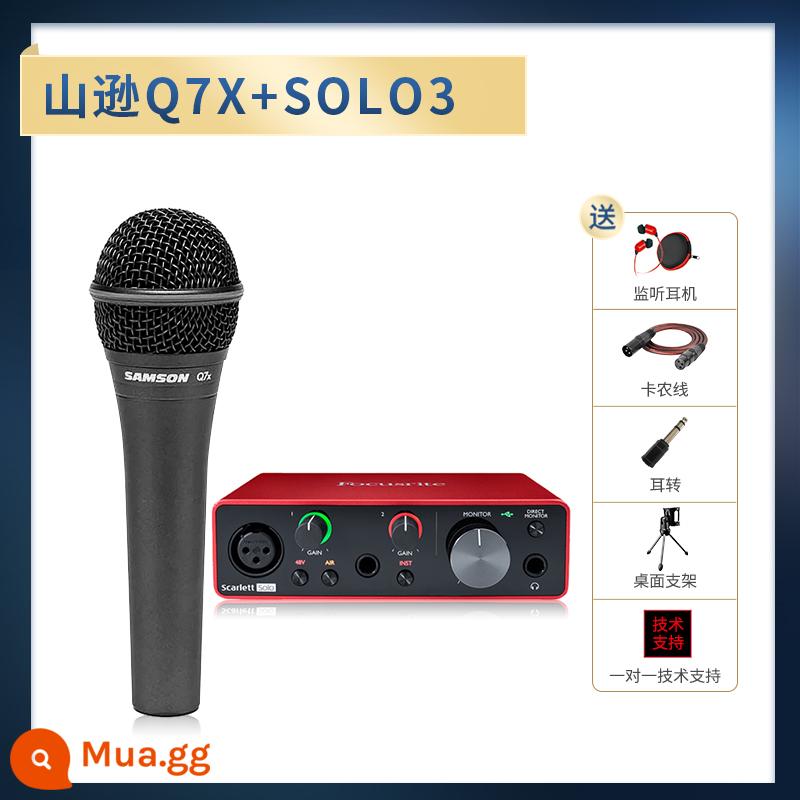 Người Mỹ SAMSON Shanson Q7 micrô vòng tròn di chuyển micrô Behringer um2 đặt Q8X ghi âm bài hát trực tiếp K - Q7X+Tiêu điểm solo3