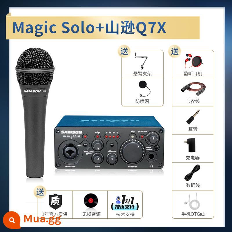 Người Mỹ SAMSON Shanson Q7 micrô vòng tròn di chuyển micrô Behringer um2 đặt Q8X ghi âm bài hát trực tiếp K - Phát sóng trực tiếp trên điện thoại di động! Q7X+Sonson solo