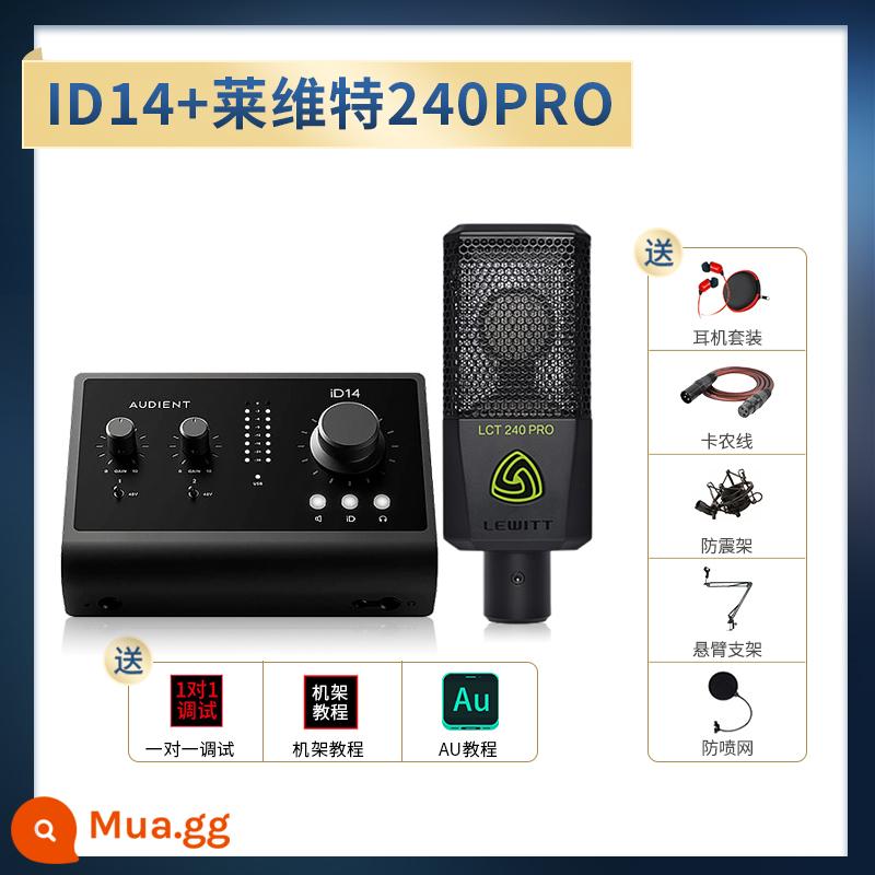 Audient/Orton ID4 ID14 MKII Ghi âm chuyên nghiệp Dubbing Truyền phát trực tiếp Thẻ âm thanh bên ngoài - iD14+Levitt 240PRO