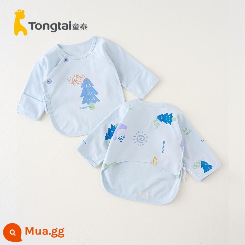 Tongtai sơ sinh quần áo bé nửa lưng quần áo bé sơ sinh, chất liệu cotton nhà sư quần áo bốn mùa quần lót - Rừng Xanh (bông tinh khiết bốn mùa)