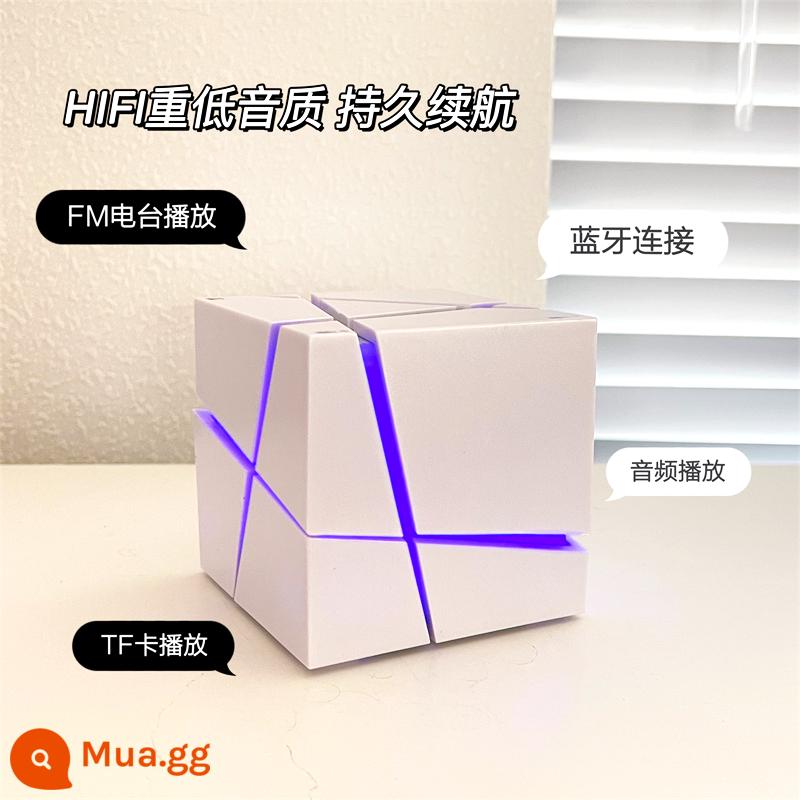 Khối Rubik Bluetooth Âm Thanh Mini Máy Tính Nhỏ Sáng Tạo Không Dây Loa Bé Trai Quà Tặng Sinh Nhật Loa Siêu Trầm Nhỏ - Haoyuebai [Chức năng AI + siêu trầm] đi kèm với cáp sạc/cáp âm thanh USB