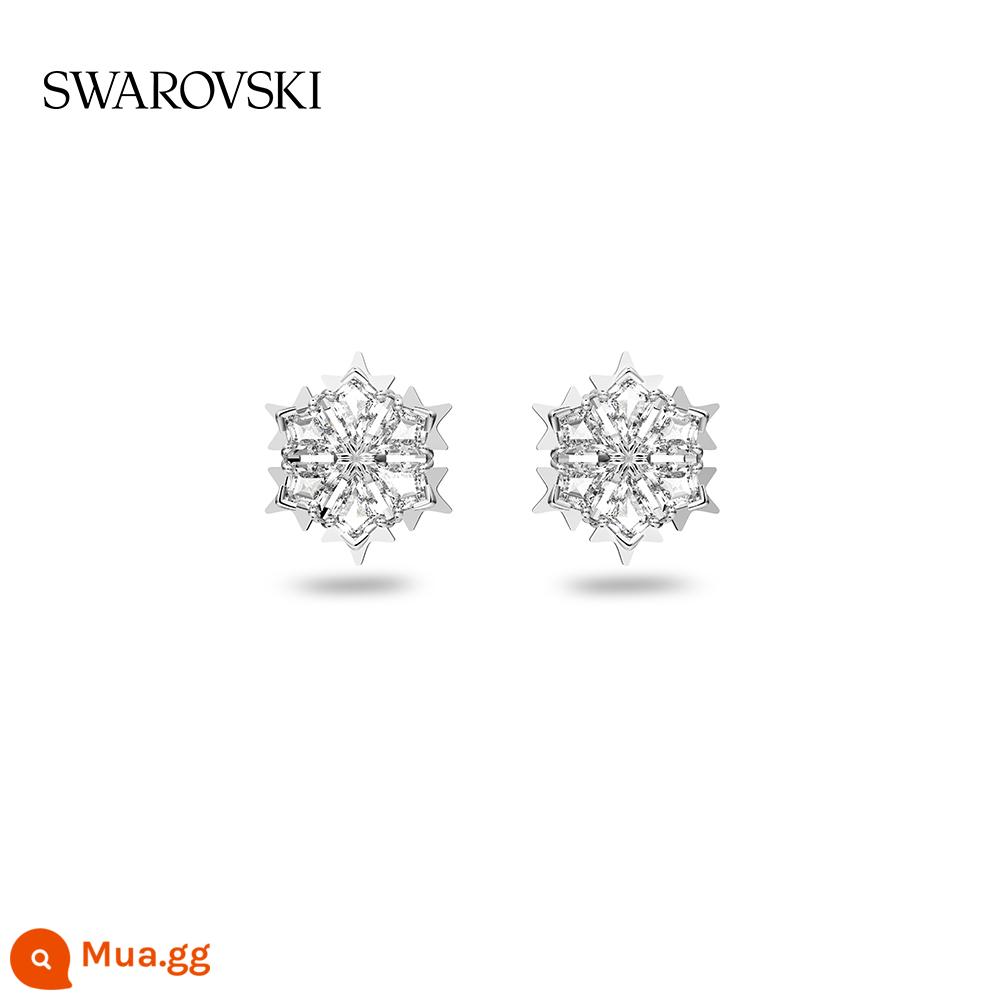 Bông tai Swarovski MAGIC Bông tai nữ Bông tai phong cách bông tuyết mùa thu đông - mạ rhodium