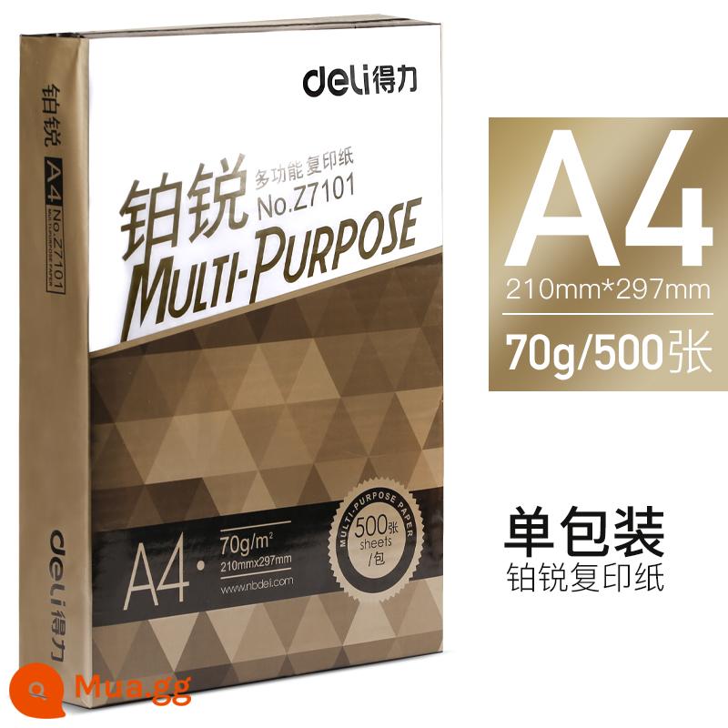 Giấy in A4 mạnh mẽ Túi đeo vai 70g 100 tờ một gói đồ dùng văn phòng sao chép hai mặt miễn phí vận chuyển giấy in màu a4 giấy trắng 500 tờ giấy trắng học sinh sử dụng giấy nháp dày - [Văn phòng tầm trung] Túi đeo vai Platinum A4 70g 500 tờ