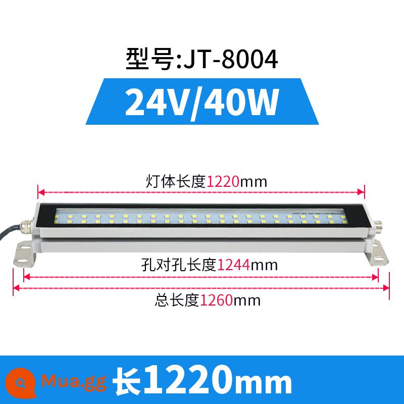 Đèn LED Máy Công Cụ Đèn Làm Việc CNC Tiện CNC Thiết Bị Đèn 220V36V Chống Thấm Dầu Chống Bụi Ba Chống Đèn 24V - 8004 kim loại vuông 24v lỗ đến lỗ 1220mm