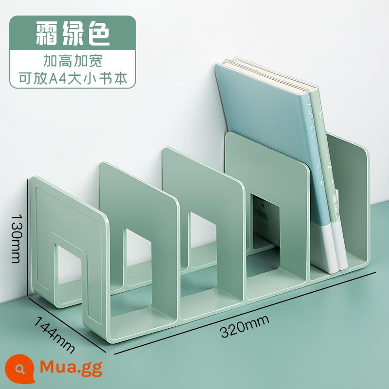 Giá tập tin acrylic lớn dày gấp bốn lần khung tập tin máy tính để bàn giá đỡ hộp lưu trữ tập tin giấy A4 dữ liệu sách lớp lưu trữ giá sách đứng tách cột phân loại hoàn thiện văn phòng vị trí giá đỡ - Khung tài liệu bốn cột/xanh kem [nâng cấp vật liệu/cực dày]*1